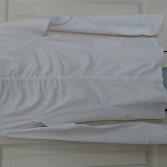 Athleta White Quarter Zip Athletic Yoga Top Jacket S - Picture 9 of 12
